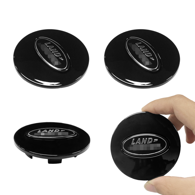 63mm Center Caps for Land Rover | Gloss Black (Set of 4)