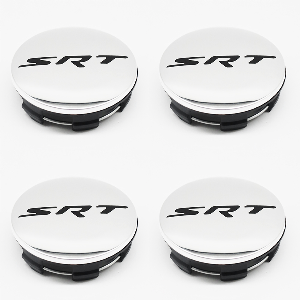 4PCS 2011-2023 Charger Challenger Durango Grand Cherokee SRT Wheel Center Caps 63mm Chrome Black Dodge 5QW99RXFAA