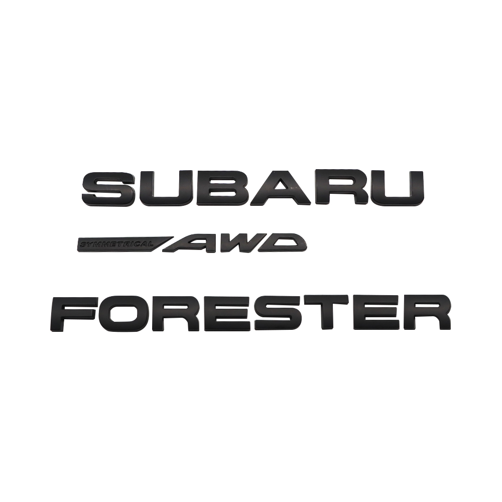 Forester Plastic Door Liftgate Trunk Letters Matte Black Subaru 