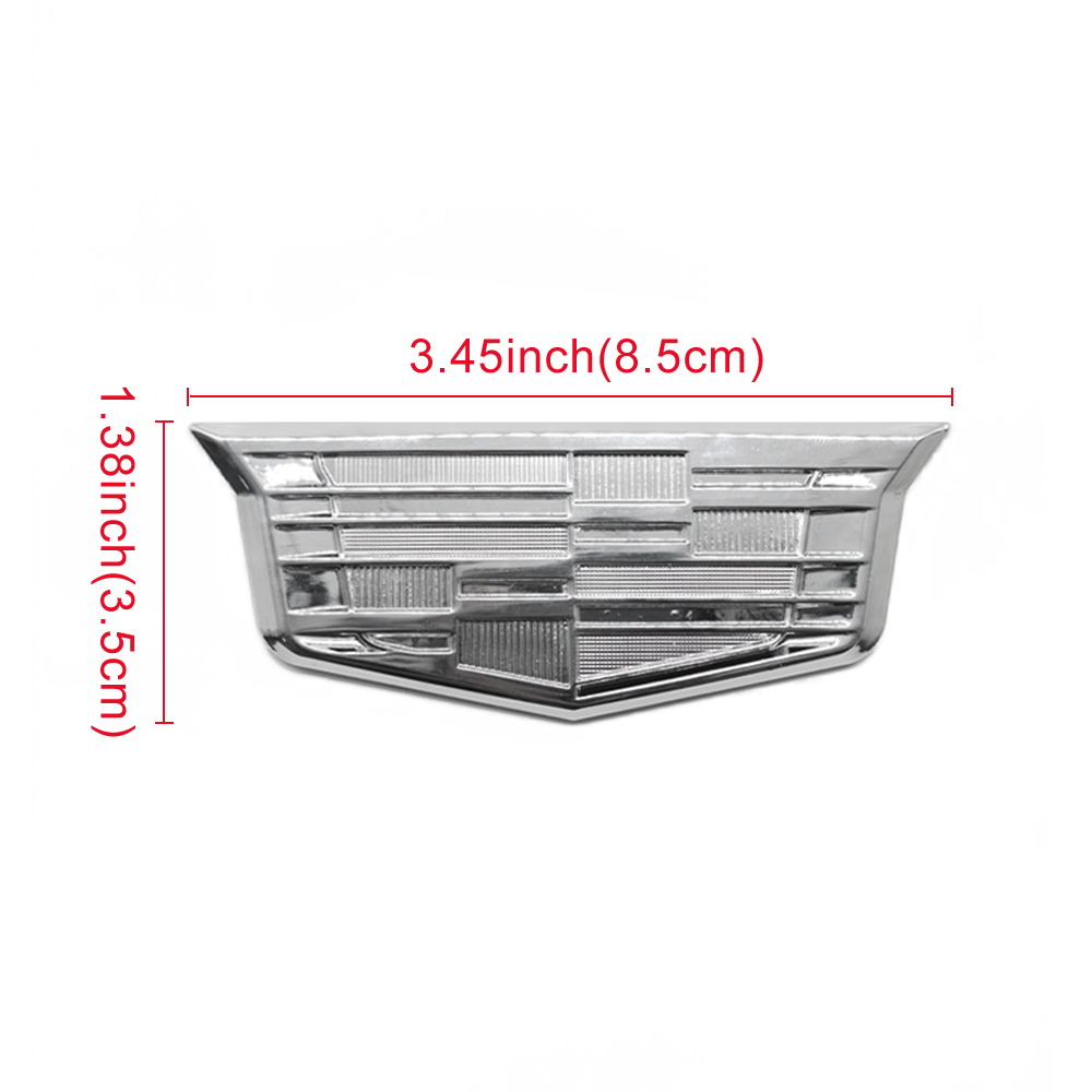 2PCS Escalade CTS STS DTS SRX XTS Metal Fender Marker Door Emblem Chrome Cadillac 84552887