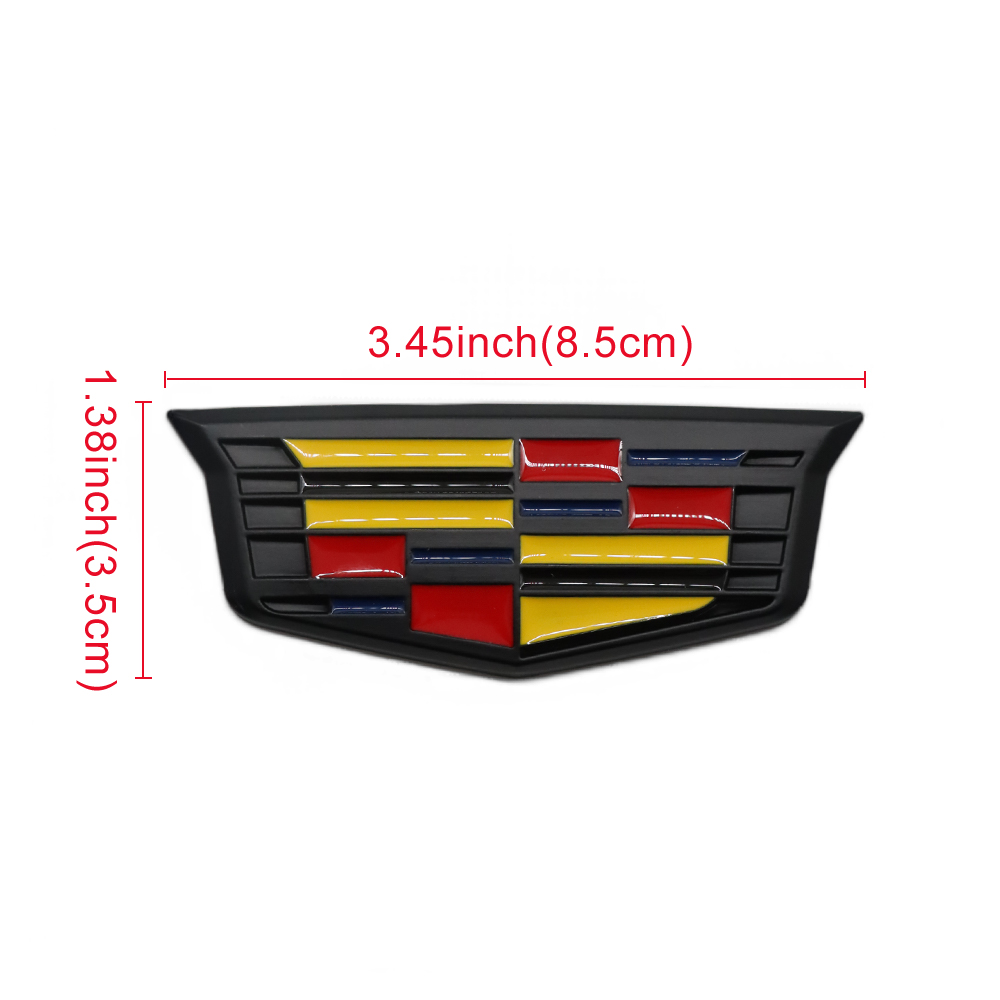 2PCS Escalade CTS STS DTS SRX XTS Metal Fender Marker Door Emblem Black Color Cadillac 84552887