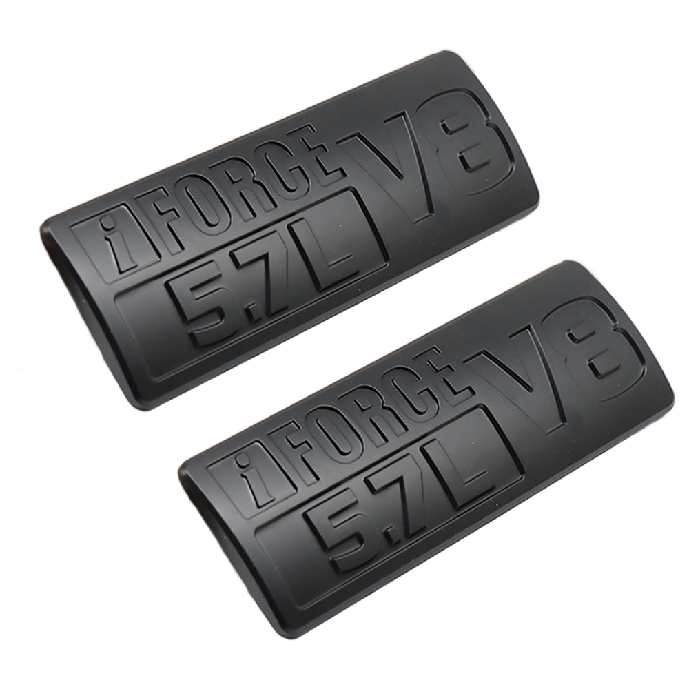 1Pc 2007-2021 Tundra ABS Plastic 5.7L V8 Iforce 3D Side Door Badge Matte Black Toyota 754720C050