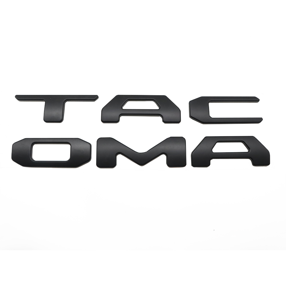 1 Set 2024 2025 2026 Tacoma Abs Plastic Tailgate Letters Matte Black Toyota 