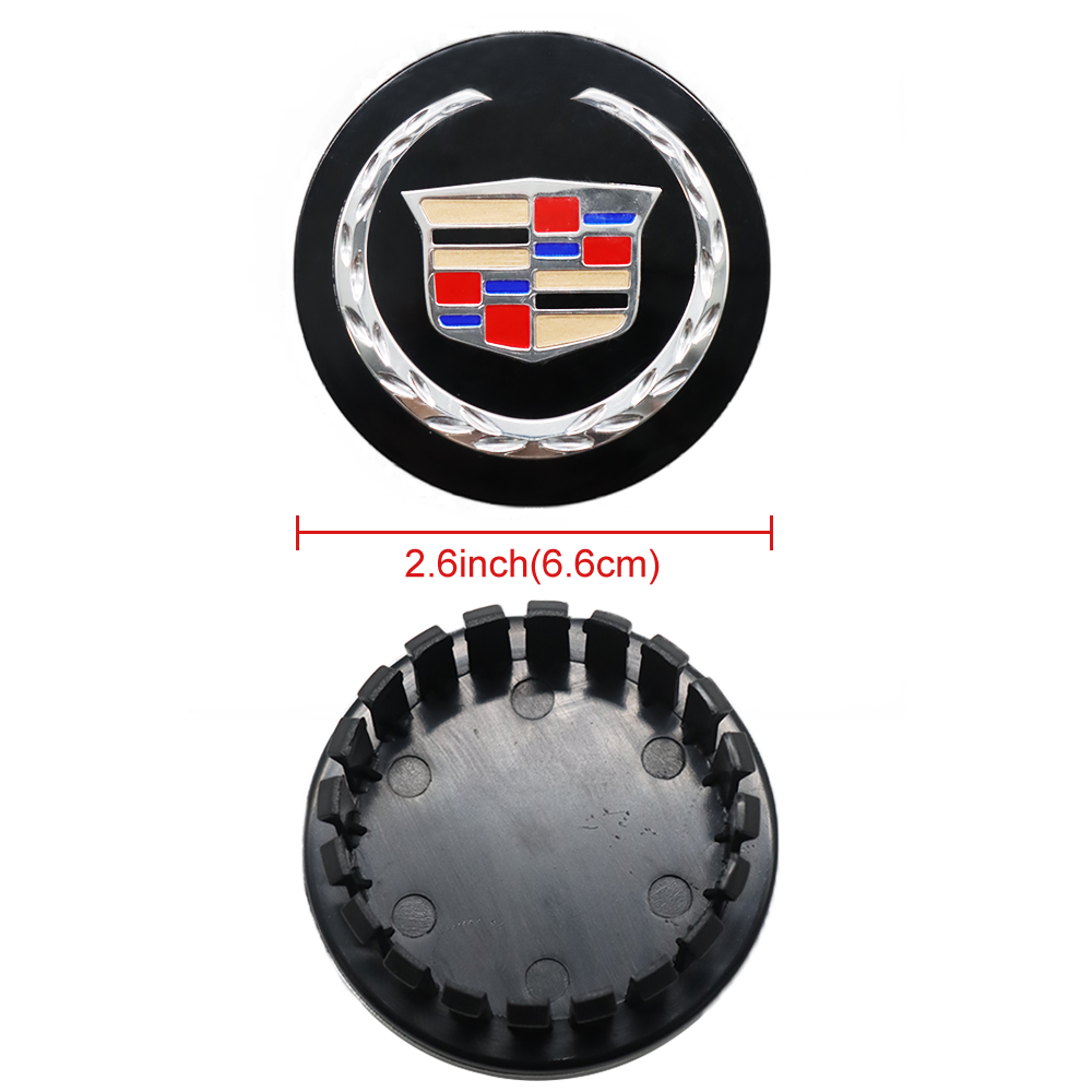 4Pcs ATS DTS SRX CTS XTS Plastic Wheel Center Caps Rims Black Cadillac 9595439