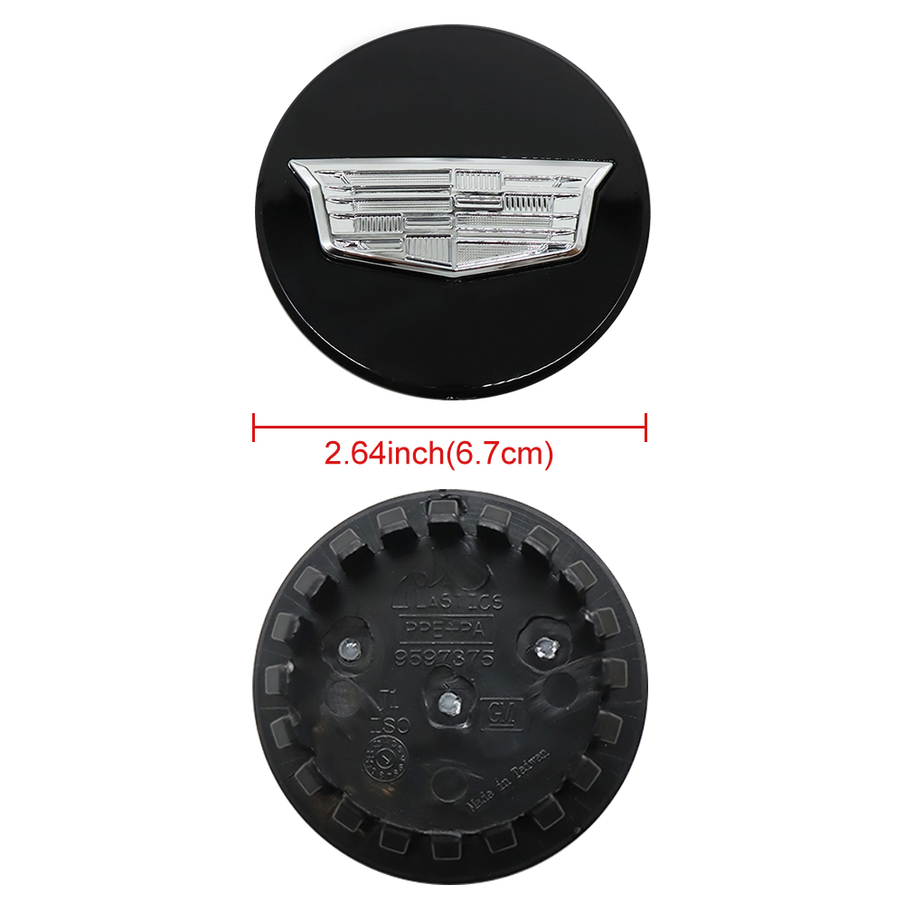 4Pcs ATS CT6 CTS XTS XT4 XT5 Plastic Wheel Center Caps Rim Black Silver Cadillac 66mm 9595439