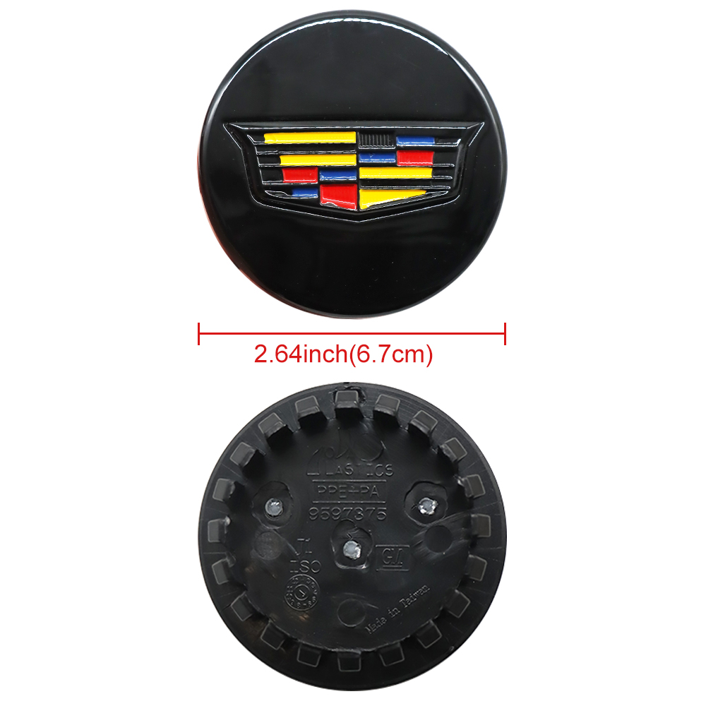4Pcs ATS CT6 CTS XTS XT4 XT5 Plastic Wheel Center Caps Rim Black Colored Cadillac 66mm 9595439