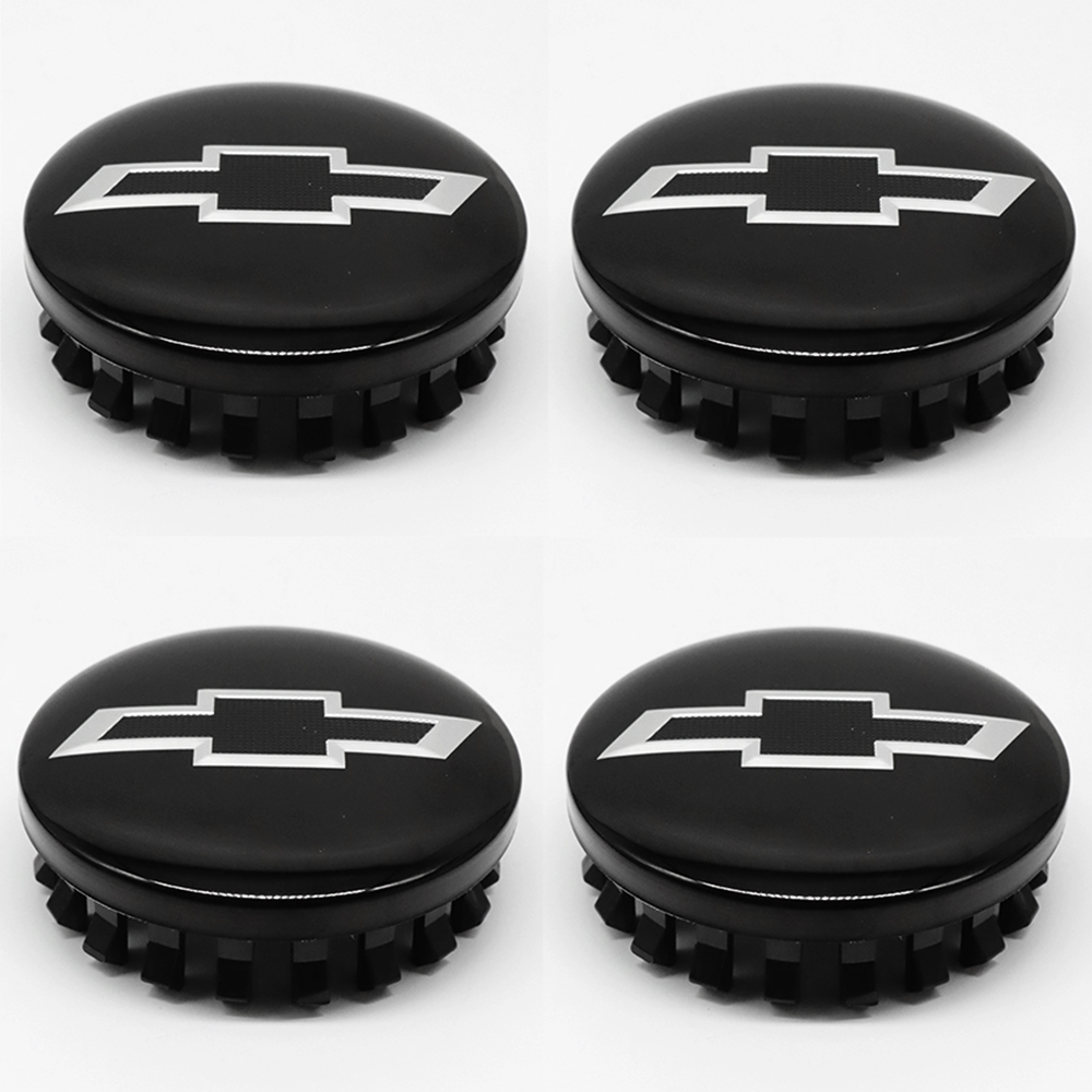 4PCS 2014-2020 Suburban Silverado Tahoe Plastic 83mm Wheel Center Hub Caps Black Chevrolet 22837060