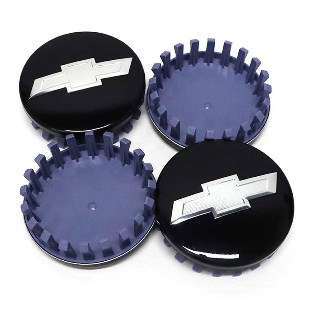 4PCS 2014-2020 Suburban Silverado Tahoe Plastic 83mm Wheel Center Hub Caps Black Silver Chevrolet 22837060