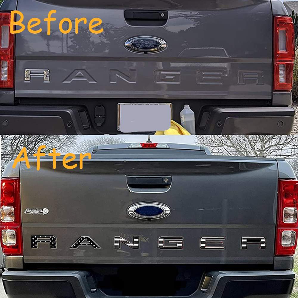 2019-2022 Ranger Letter Acrylic Black& White Flag Ford VKB3Z-9942528-B