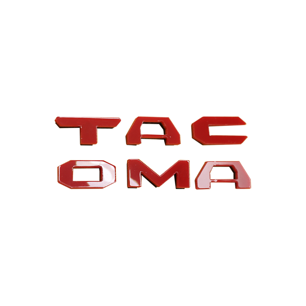 2016-2023 Tacoma Glove Box Letters Dashboard Insert Gloss Red Acrylic Toyota