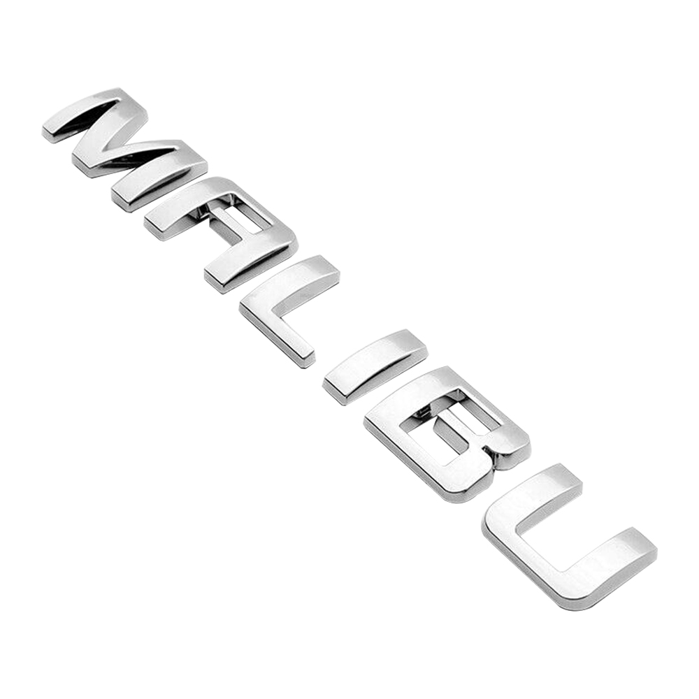 1PC Malibu Plastic Door Side Letter Gloss Chrome Chevrolet 23362182 22842005
