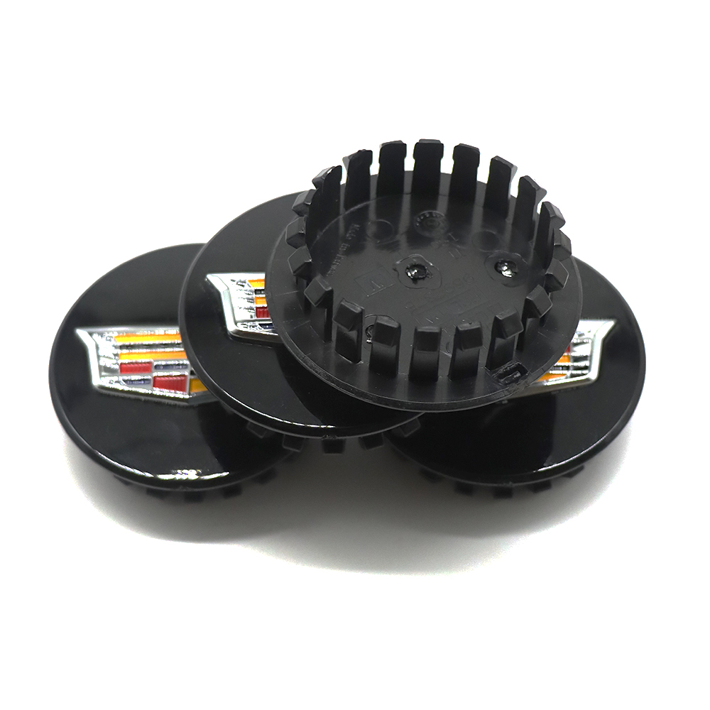 4Pcs ATS CT6 CTS XTS XT4 XT5 Plastic Wheel Center Hub Caps Rim Black Colored Cadillac 66mm 23156594
