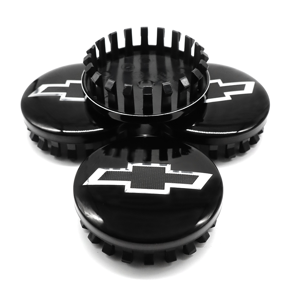 Gloss Black & Silver 83mm Center Cap for Chevrolet Silverado, Suburban, Tahoe | OE# 22837060