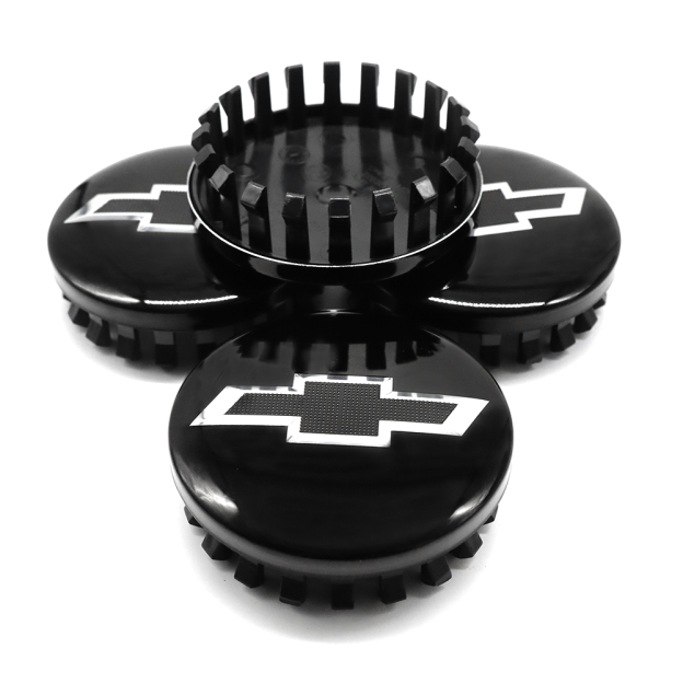 Gloss Black & Silver 83mm Center Cap for Chevrolet Silverado, Suburban, Tahoe | OE# 22837060