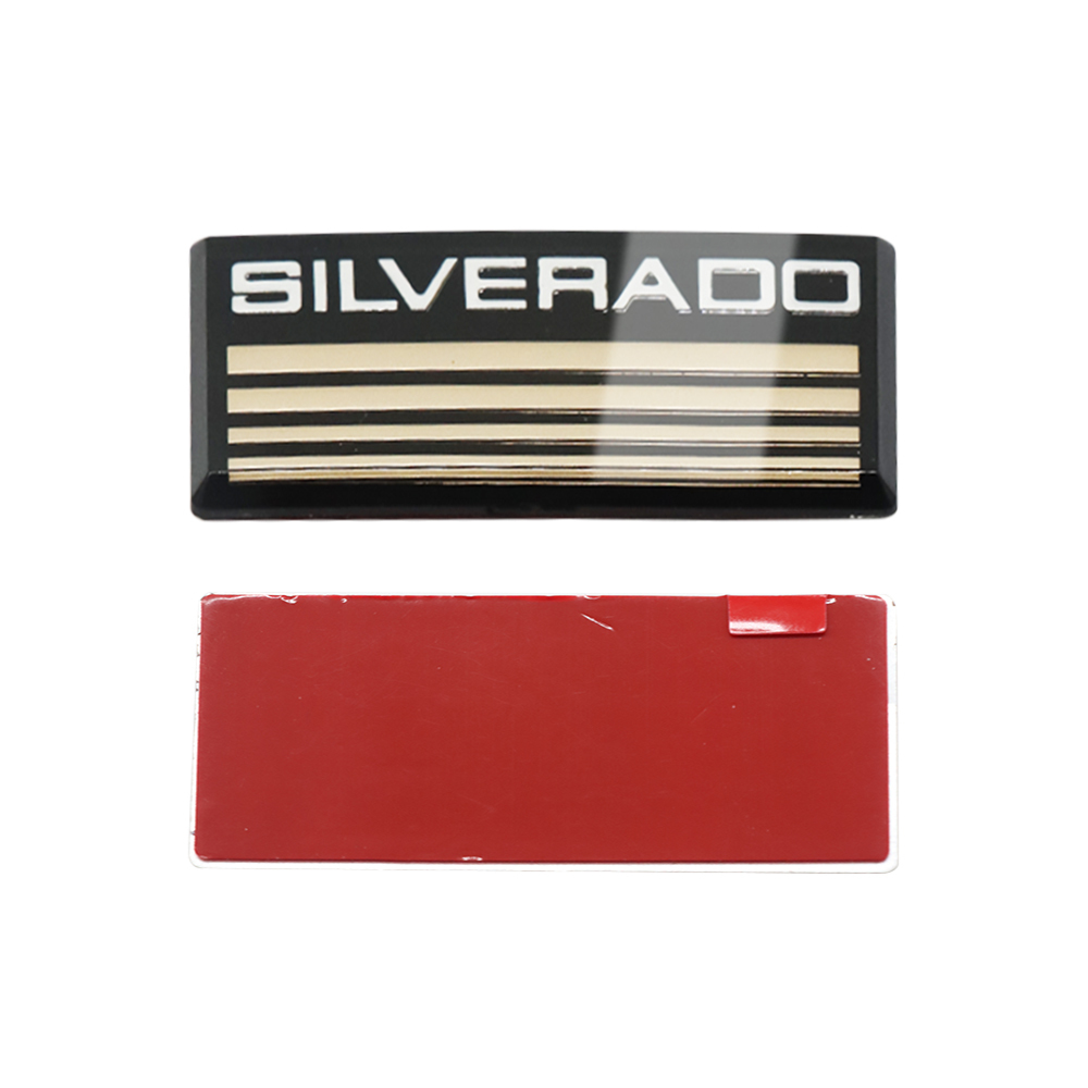 2pcs 1988-1998 Silverado Acrylic Cab Roof Side Pillar Plate Badge Gold Chevrolet
