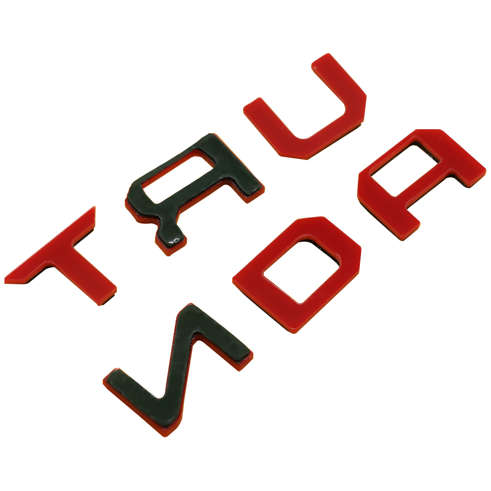 1Pc 2022-2026 Tundra Acylic Front Dashboard Letters Red Toyota