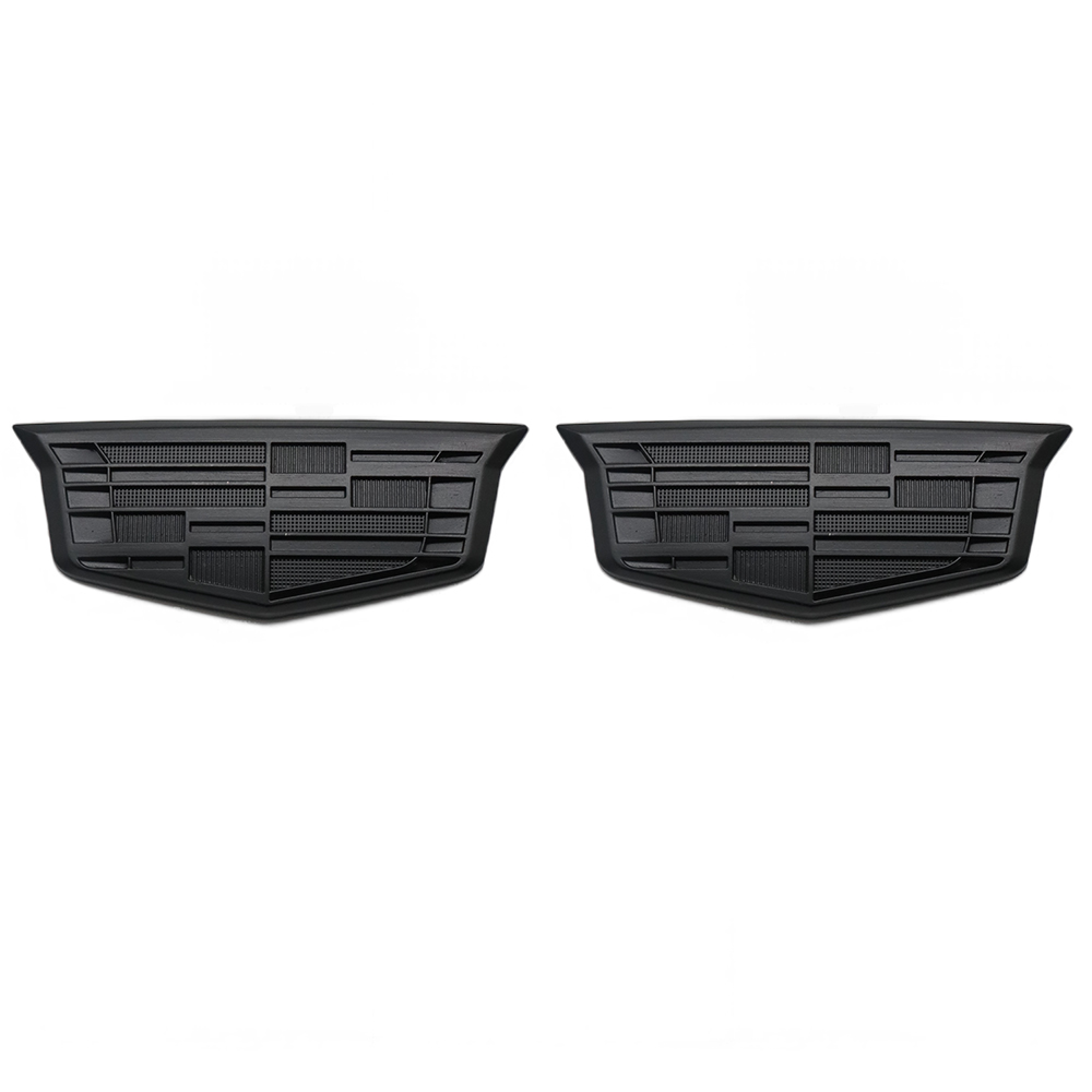 2PCS Escalade CTS STS DTS SRX XTS Metal Fender Marker Door Emblem Black Cadillac 84552887