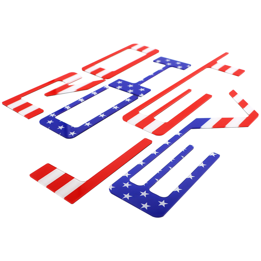 2019-2026 Silverado 1500 2500HD 3500HD Acrylic Tailgate Insert Letter US Flag Chevrolet Letter