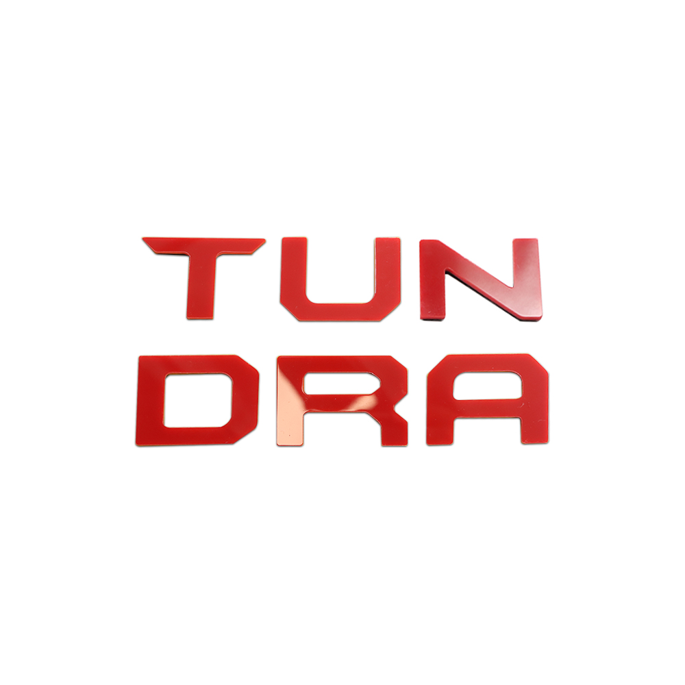 1Pc 2022-2026 Tundra Acylic Front Grille Letters Red Toyota