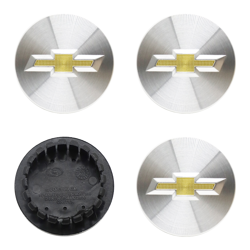 4PCS Cruze Equinox Impala Malibu Trax Volt Plastic 58mm Wheel Center Caps Matte Chevrolet 9594156