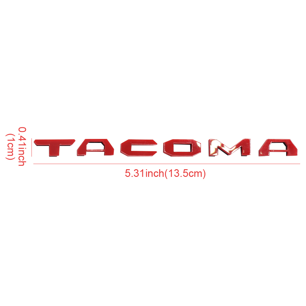 2016-2023 Tacoma Glove Box Letters Dashboard Insert Gloss Red Acrylic Toyota
