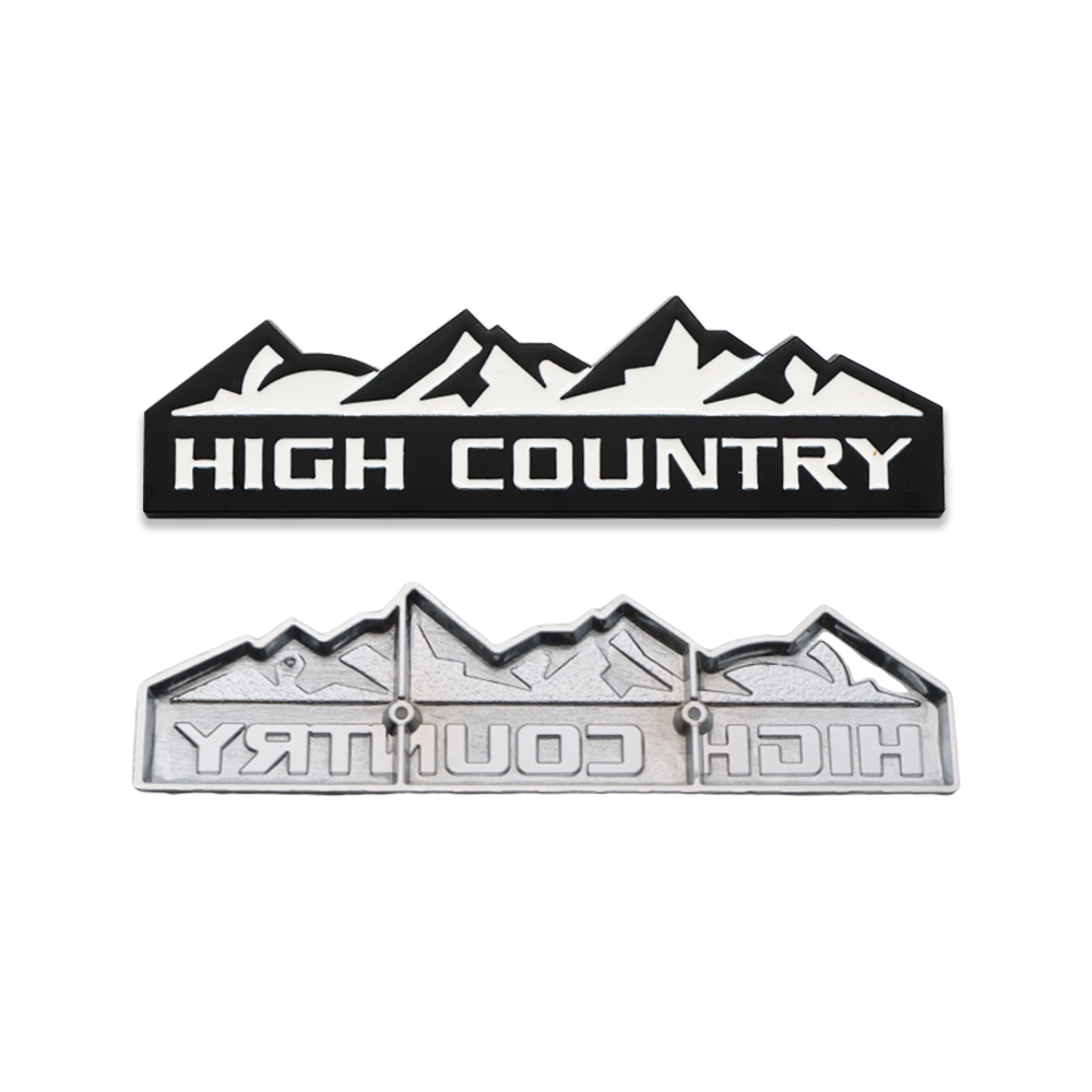 2Pcs 2014-2020 Silverado 1500 2500HD 3500HD Metal High Country Side Fender Badges Black Chevrolet