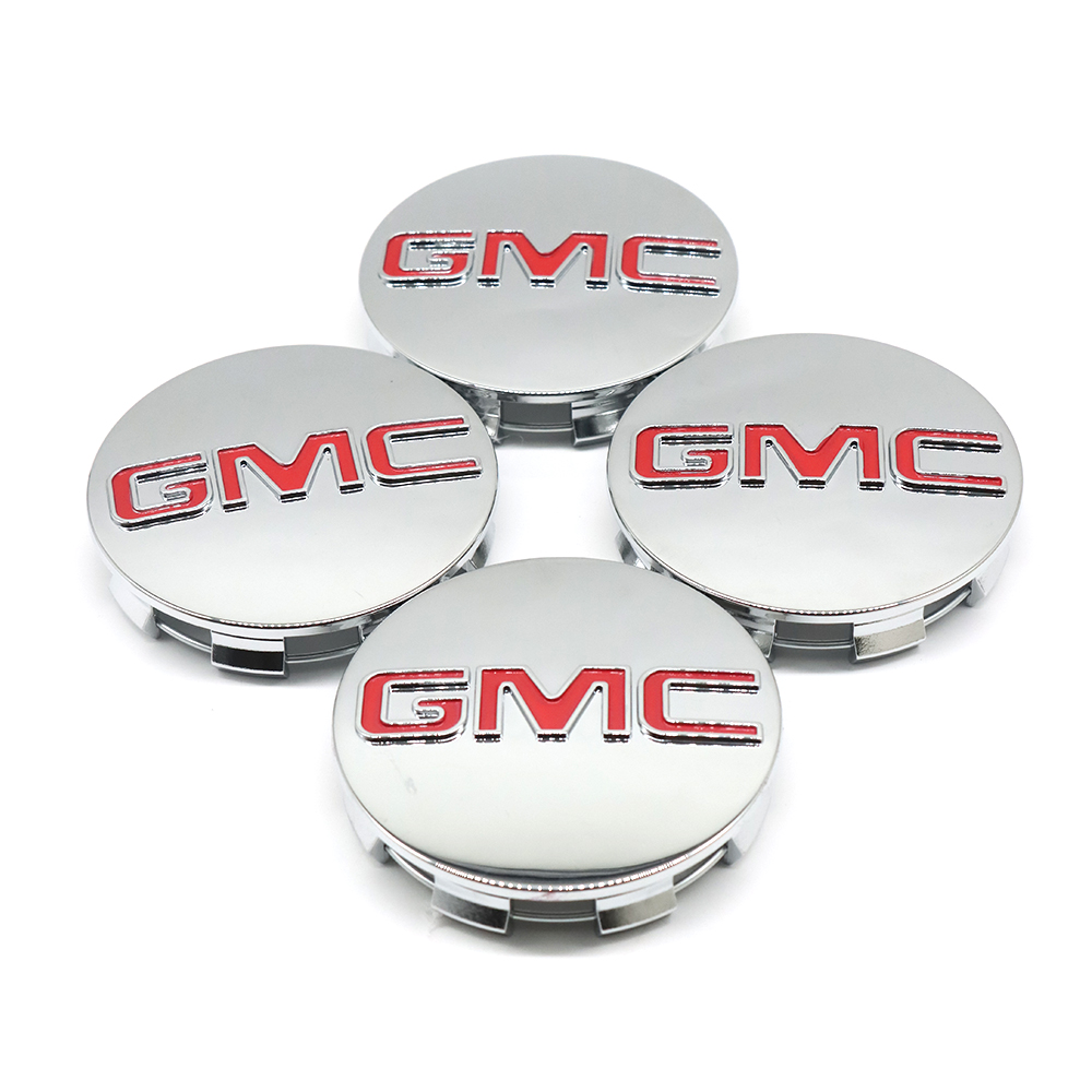 4PCS 2014-2020 Sierra Yukon Denali Plastic 83mm Wheel Center Cap Chrome Red GMC 20942032 20941995