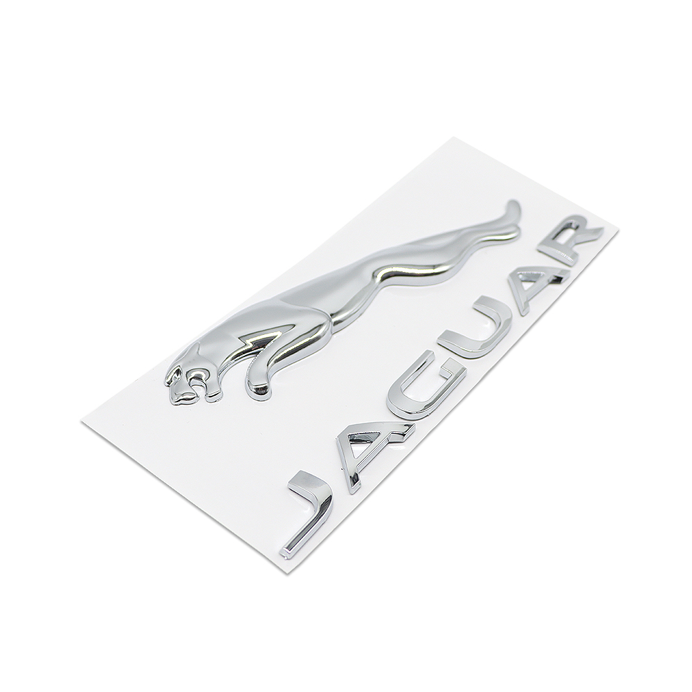 2010-2023 F-TYPE XJ XJR XF XE XJ6 F-PACE Tailgate Badge ABS Chrome Jaguar Self-Adhesive Decal Nameplate