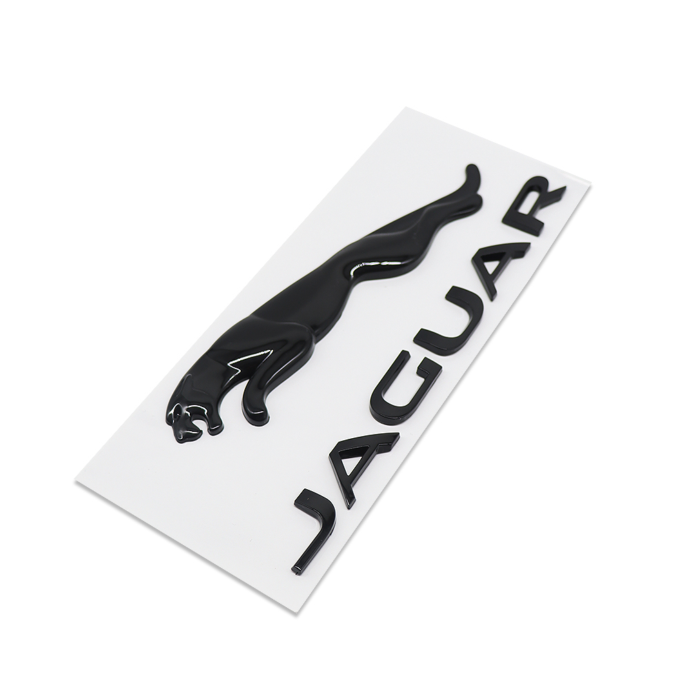 2010-2023 F-TYPE XJ XJR XF XE XJ6 F-PACE Tailgate Badge ABS Black Jaguar Self-Adhesive Decal Nameplate