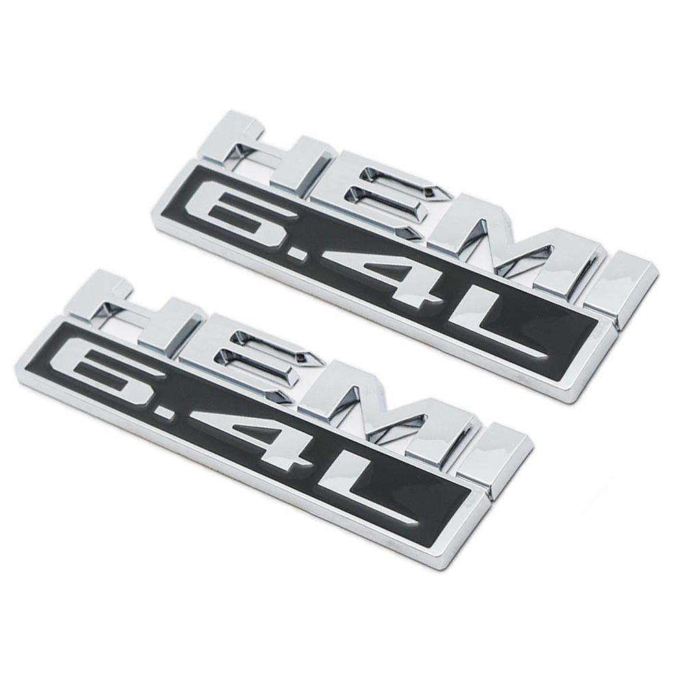 2Pcs 2019-2022 Ram 2500/3500 ABS Fender Side Badge Black Chrome Dodge Left Right Decal