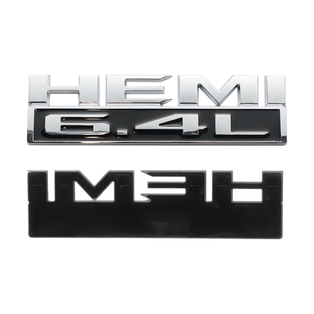 2Pcs 2019-2022 Ram 2500/3500 ABS Fender Side Badge Black Chrome Dodge Left Right Decal