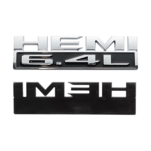 2Pcs 2019-2022 Ram 2500/3500 ABS Fender Side Badge Black Chrome Dodge Left Right Decal