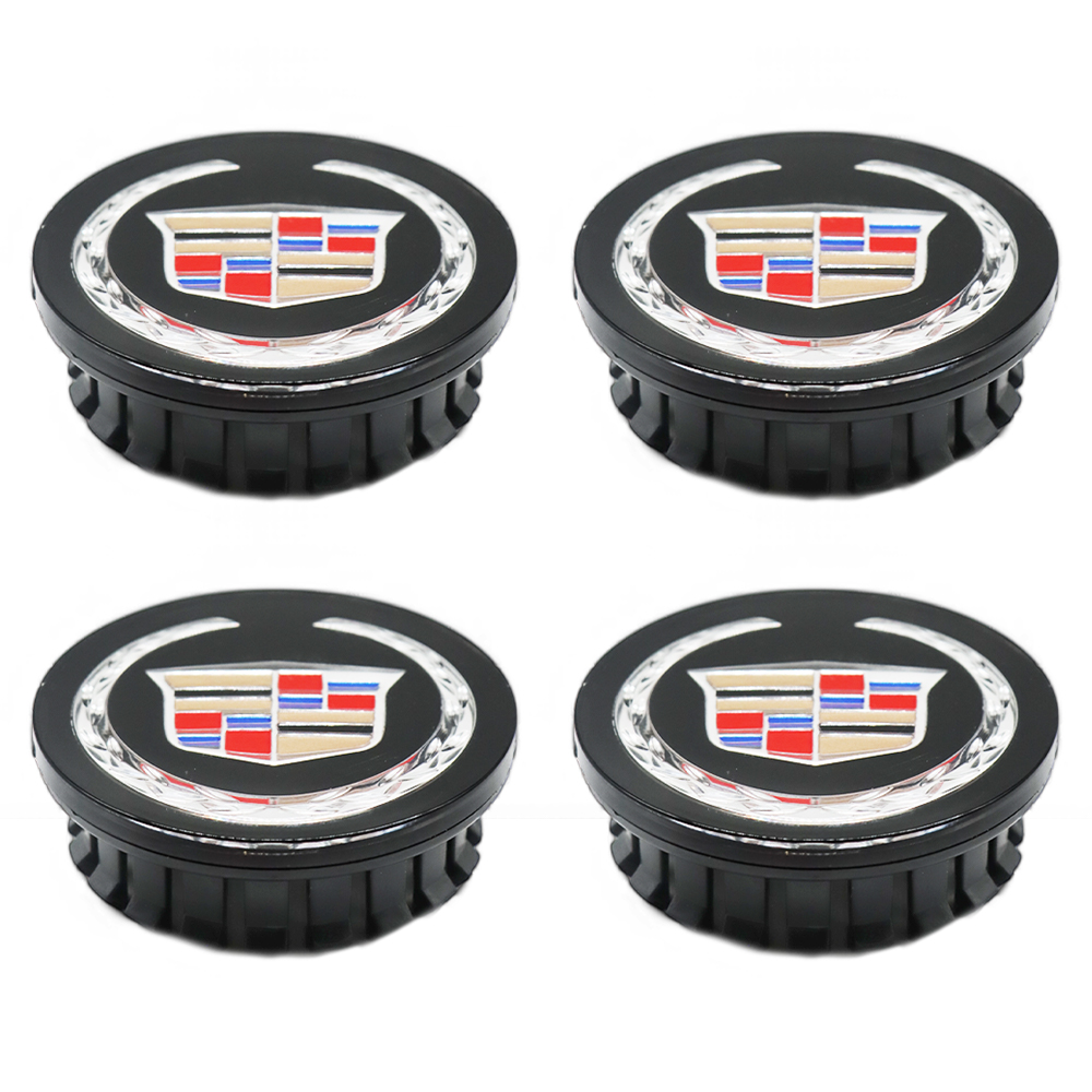 4Pcs ATS DTS SRX CTS XTS Plastic Wheel Center Caps Rims Black Cadillac 9595439
