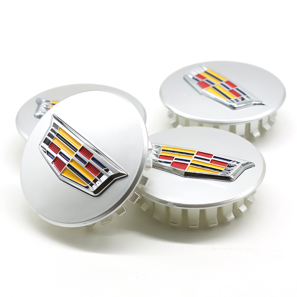 4Pcs ATS CT6 CTS XTS XT4 Plastic Wheel Center Caps Rim Silver Colored Cadillac 66mm 9597375