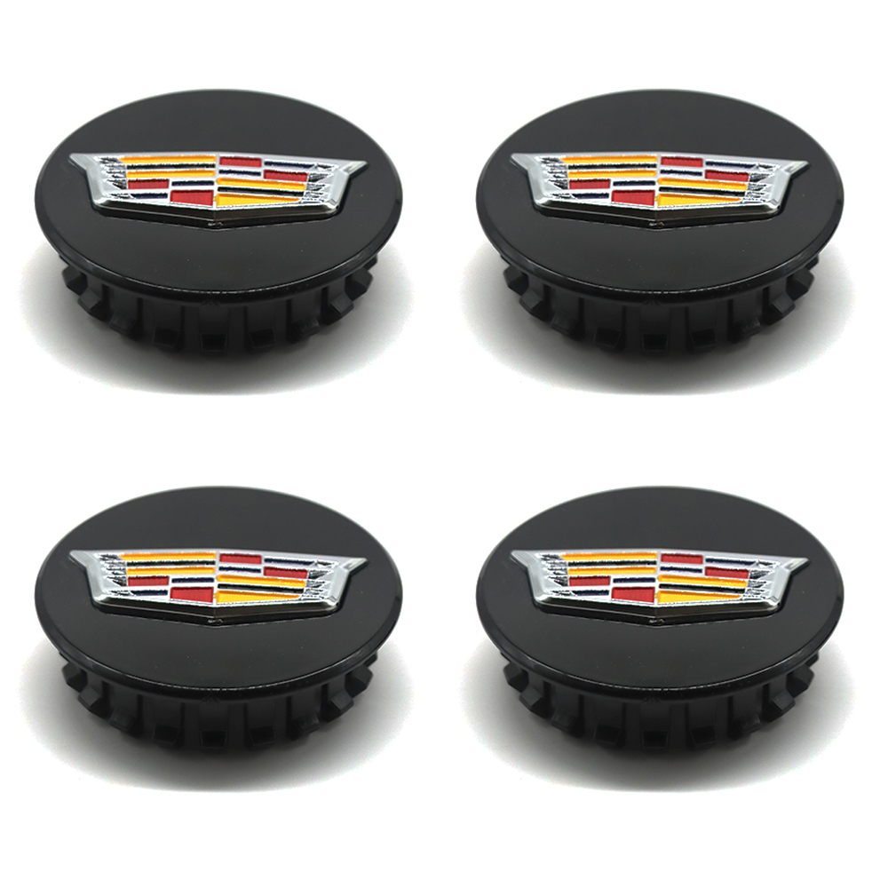 4Pcs ATS CT6 CTS XTS XT4 XT5 Plastic Wheel Center Hub Caps Rim Black Colored Cadillac 66mm 23156594