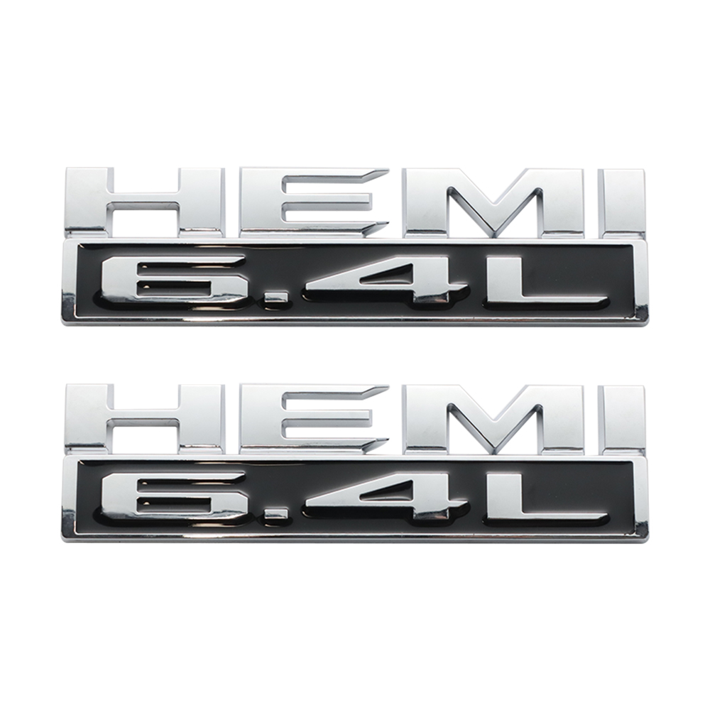 2Pcs 2019-2022 Ram 2500/3500 ABS Fender Side Badge Black Chrome Dodge Left Right Decal