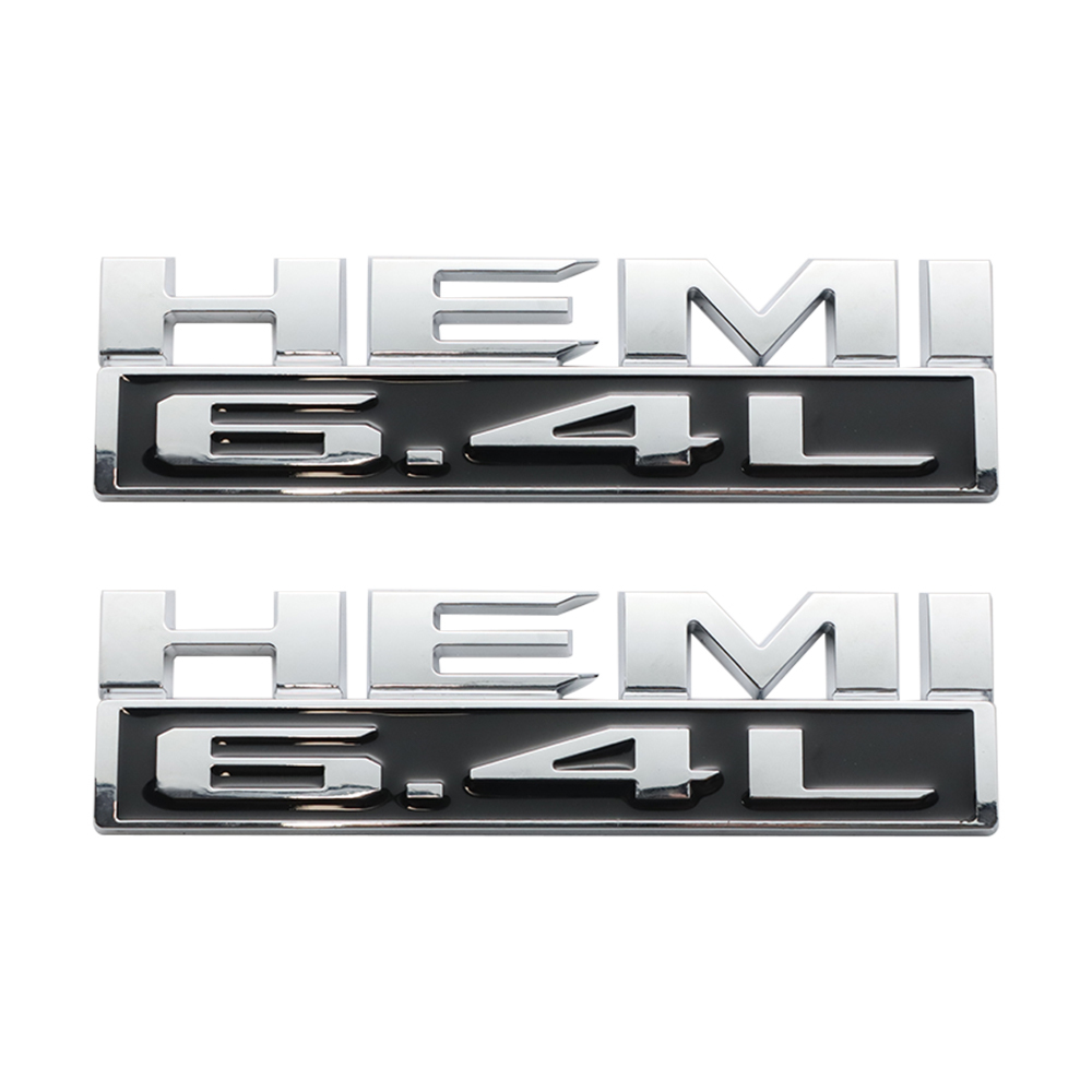 2Pcs 2019-2022 Ram 2500/3500 ABS Fender Side Badge Black Chrome Dodge Left Right Decal