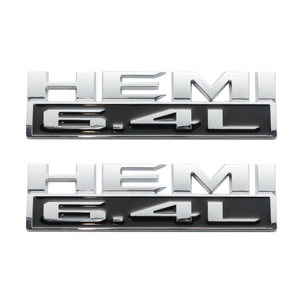 2Pcs 2019-2022 Ram 2500/3500 ABS Fender Side Badge Black Chrome Dodge Left Right Decal