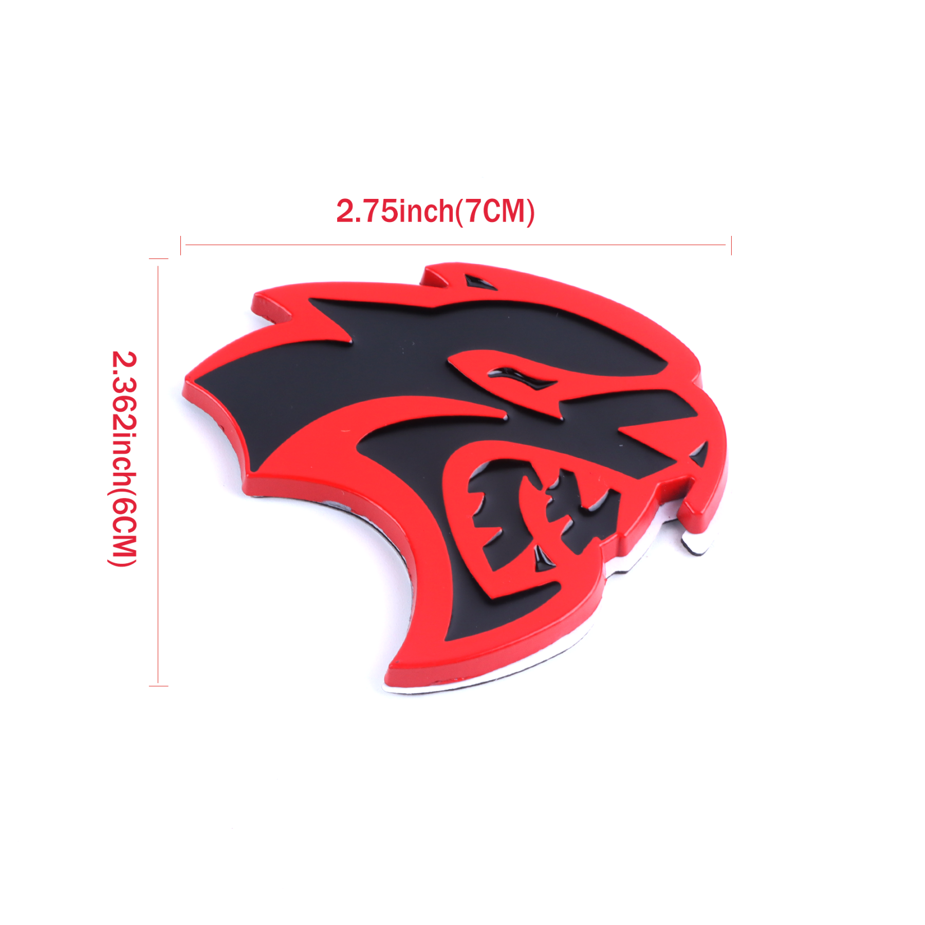 2Pcs 2015-2019 Charger Challenger ABS Hellcat Badge Red Black Dodge Devilcat Decal Nameplate