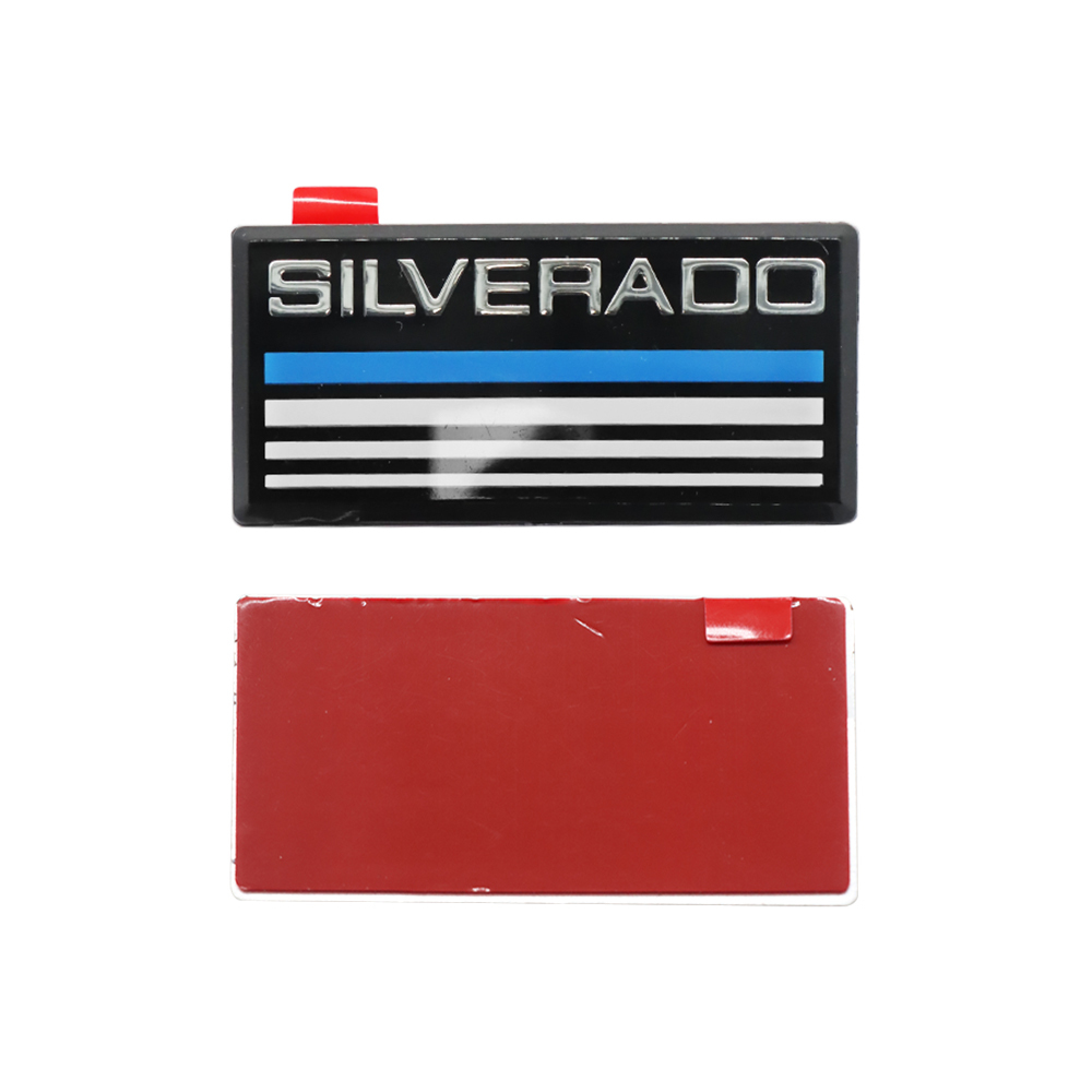 2pcs 1988-1998 Silverado Acrylic Cab Roof Side Pillar Plate Badge Deep Blue Chevrolet