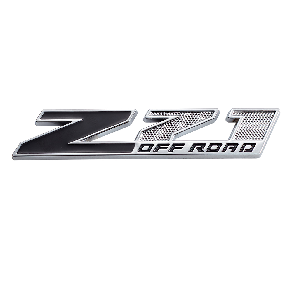 1PC Silverado Tahoe Colorado Suburban Zinc Alloy Z71 Front Grille Badge Chrome Black Bolt On Chevrolet