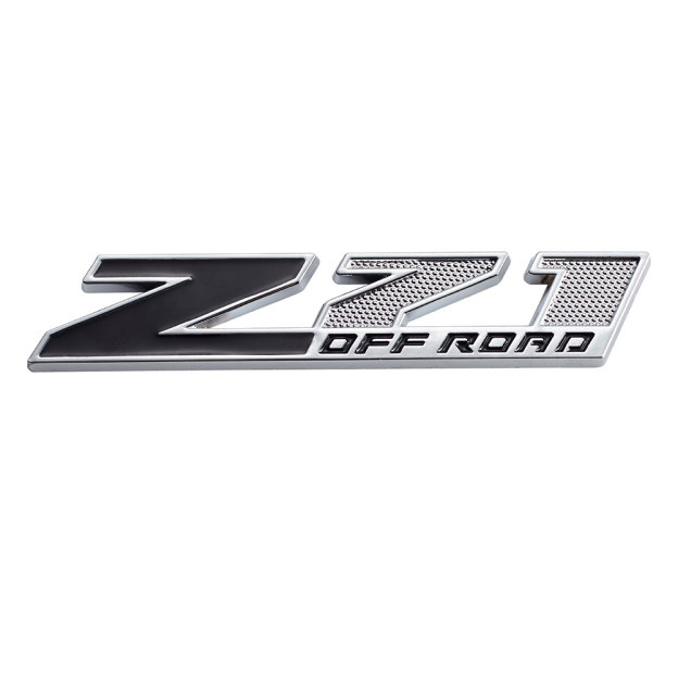 1PC Silverado Tahoe Colorado Suburban Zinc Alloy Z71 Front Grille Badge Chrome Black Bolt On Chevrolet