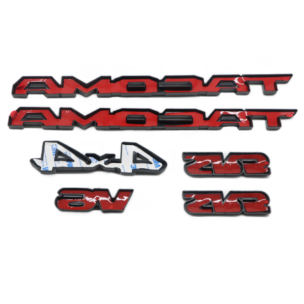 4PCS 2016-2023 Tacoma Emblem Overlay 3D Badge Letters Kit SR5 V6 4x4 Matte Blackout Toyota