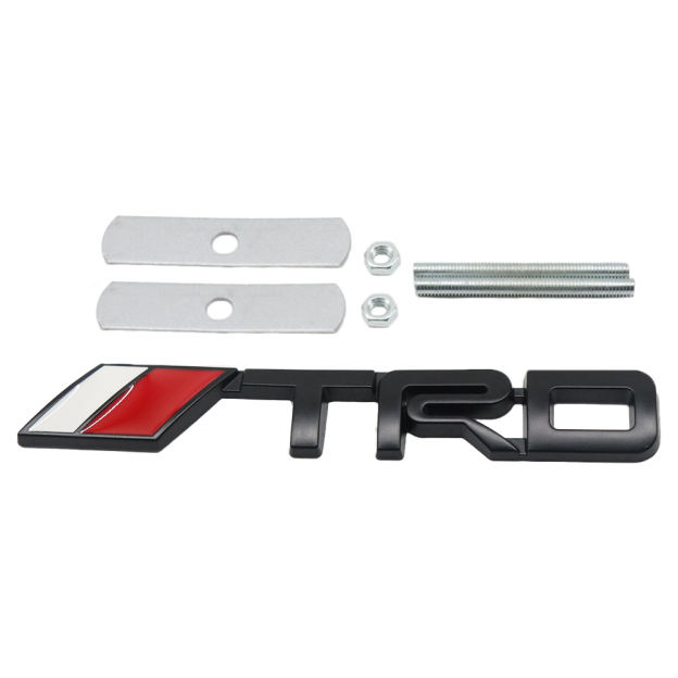 1PC TRD Front Grille Emblem Metal Black Toyota