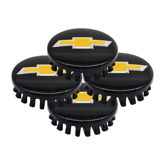 Black & Gold 83mm Center Cap for Chevrolet Silverado, Suburban, Tahoe | OE# 22837060