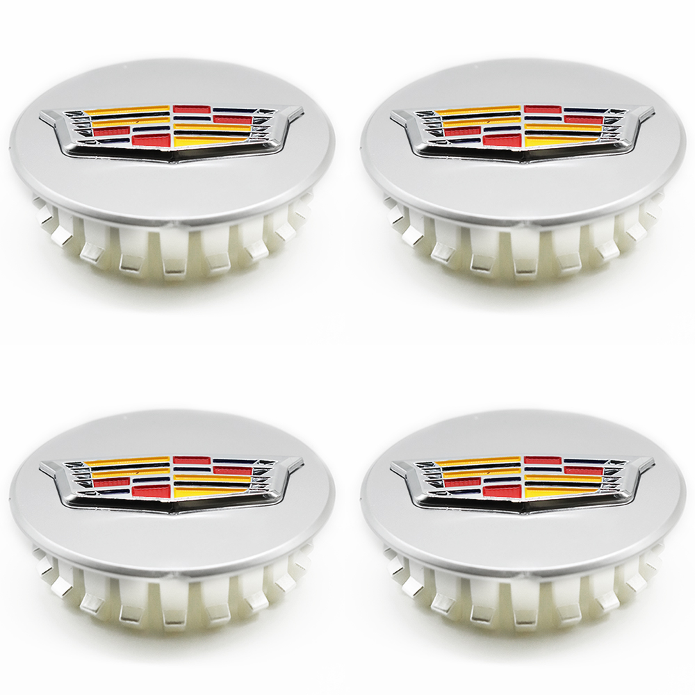 4Pcs ATS CT6 CTS XTS XT4 Plastic Wheel Center Caps Rim Silver Colored Cadillac 66mm 9597375