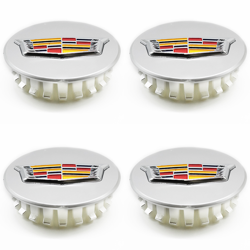 4Pcs ATS CT6 CTS XTS XT4 Plastic Wheel Center Caps Rim Silver Colored Cadillac 66mm 9597375