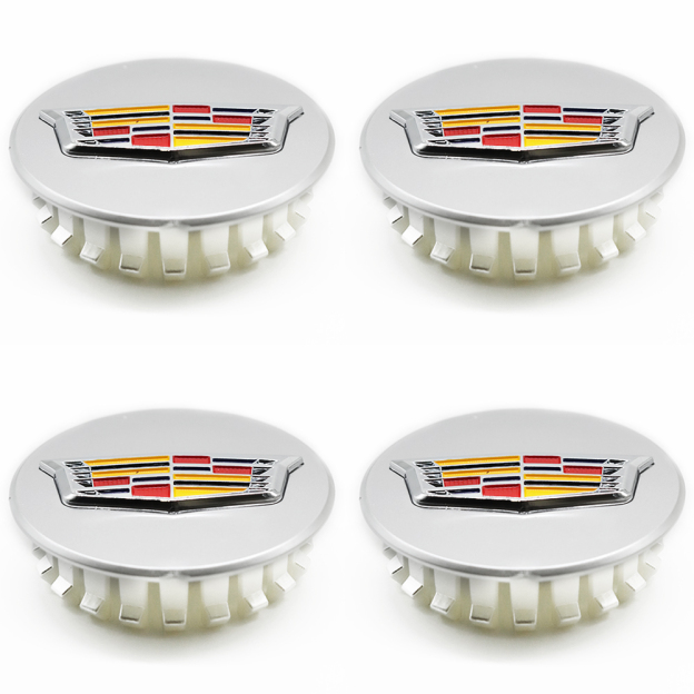 4Pcs ATS CT6 CTS XTS XT4 Plastic Wheel Center Caps Rim Silver Colored Cadillac 66mm 9597375