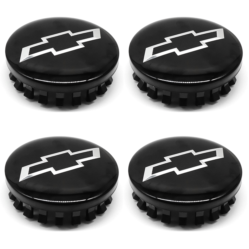 4PCS 2014-2020 Suburban Silverado Tahoe Plastic 83mm Wheel Center Hub Caps Black Chevrolet 22837060