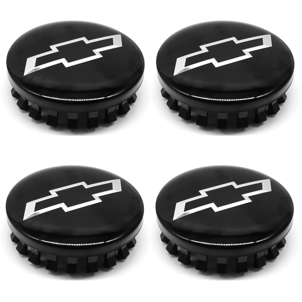 4PCS 2014-2020 Suburban Silverado Tahoe Plastic 83mm Wheel Center Hub Caps Black Chevrolet 22837060